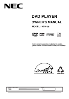 NEC NDV-28 - Owners Manual 